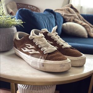 Straye Brown and White Logan Sneakers